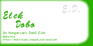 elek dobo business card